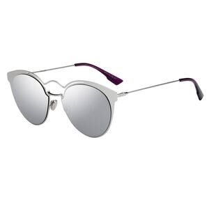 Christian Dior Nebula Palladium Metal Cat Eye Sunglasses 54mm